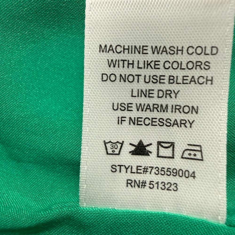 CeCe Elegant Emerald Green Ruffle Hem Shift Dress Size 0 - Picture 9 of 9
